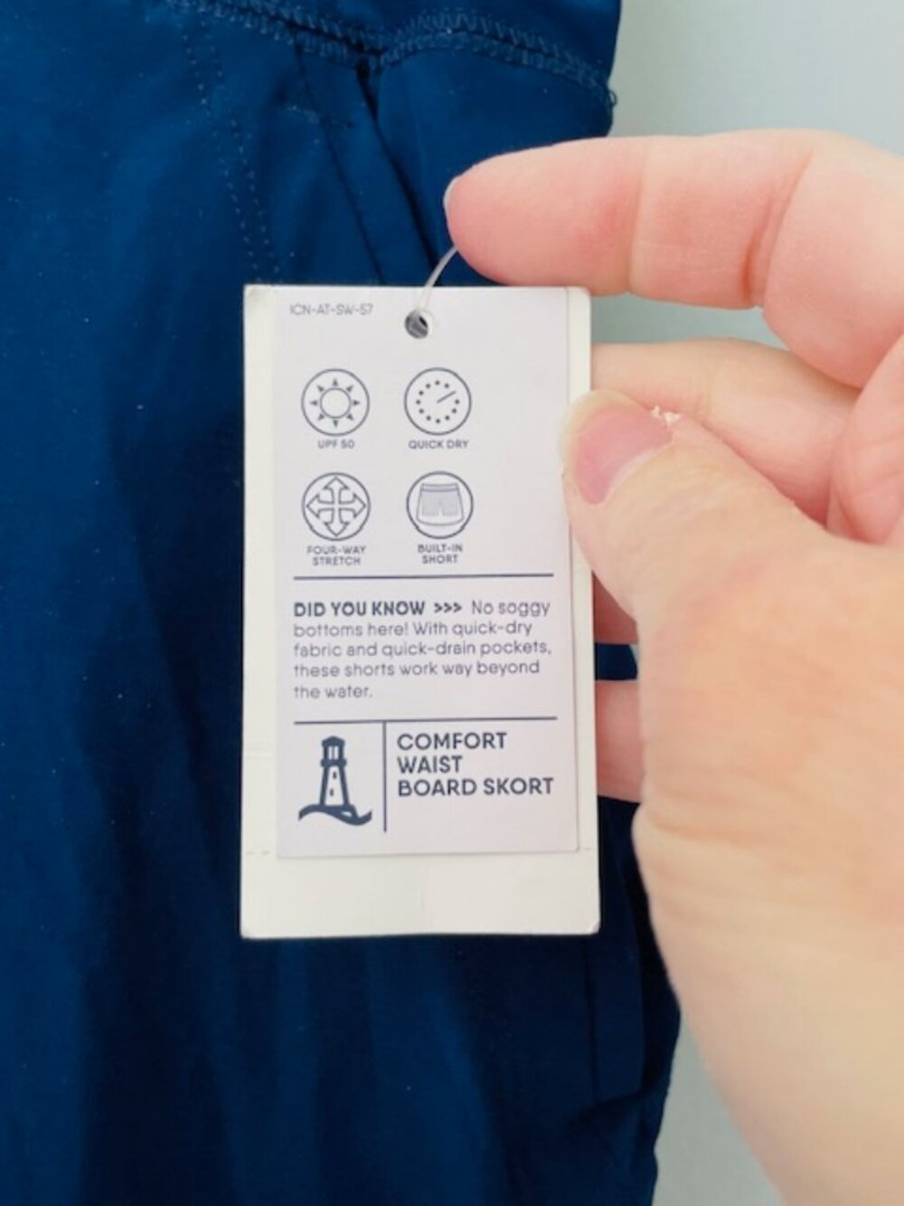 Land's End Comfort Elastic Waist Board Skort Active Swim Quick Dry NWT 14 - Picture 4 of 6